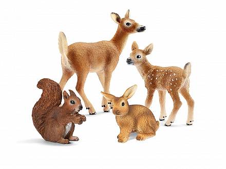 Набор фигурок - Детеныши лесных животных 